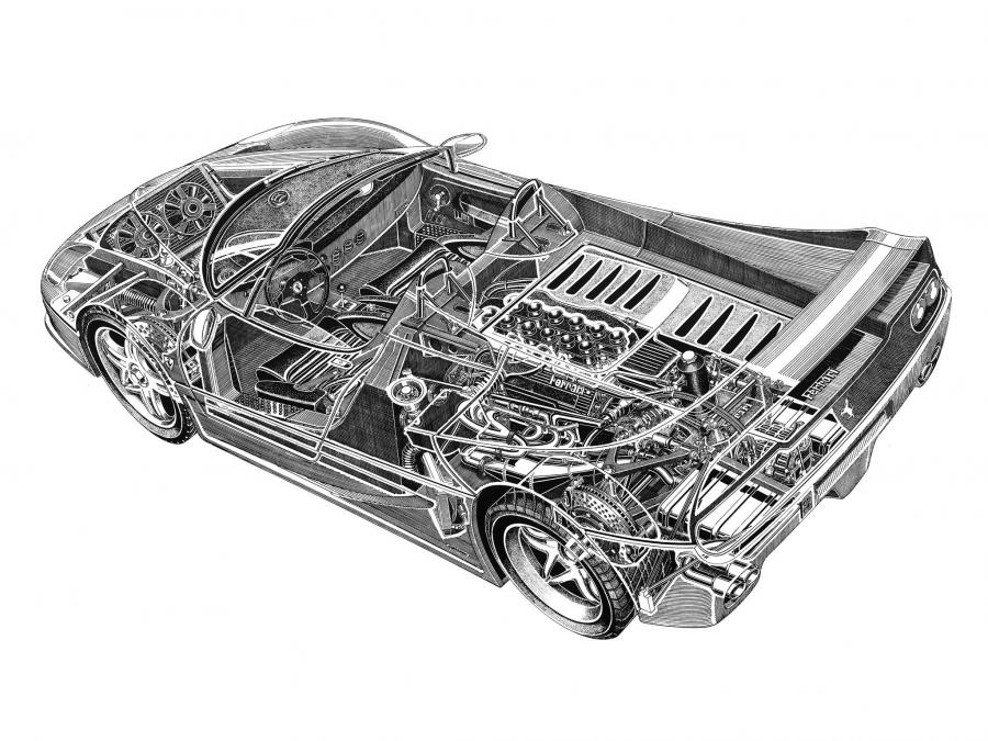 Схема Ferrari F50 1995 года  (WW) (фото 64 из 72)